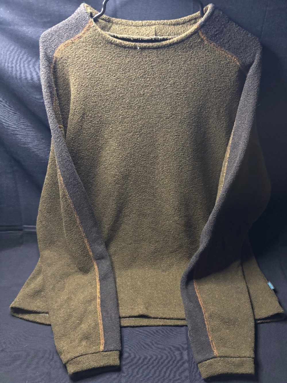 Kuhl Men’s XXL Fleece Pullover Olive Green Long Sleeve Outdoor Hiking Sweater.